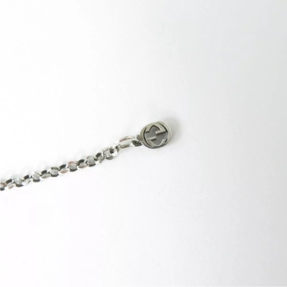 GUCCI: Sterling Silver, "GG" Marmont Key Motif Logo Bracelet 1482 - Picture 6 of 7